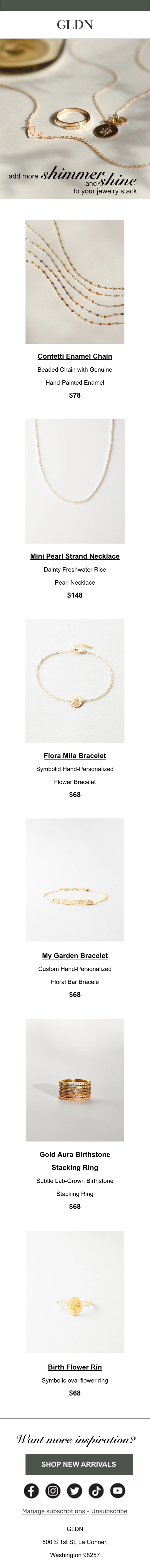 GLDN New Finds Email